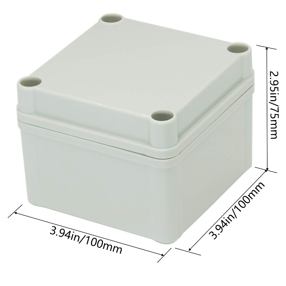 Zulkit Junction Box ABS Plastic Dustproof 3.94″ x x 2.95″, Grey