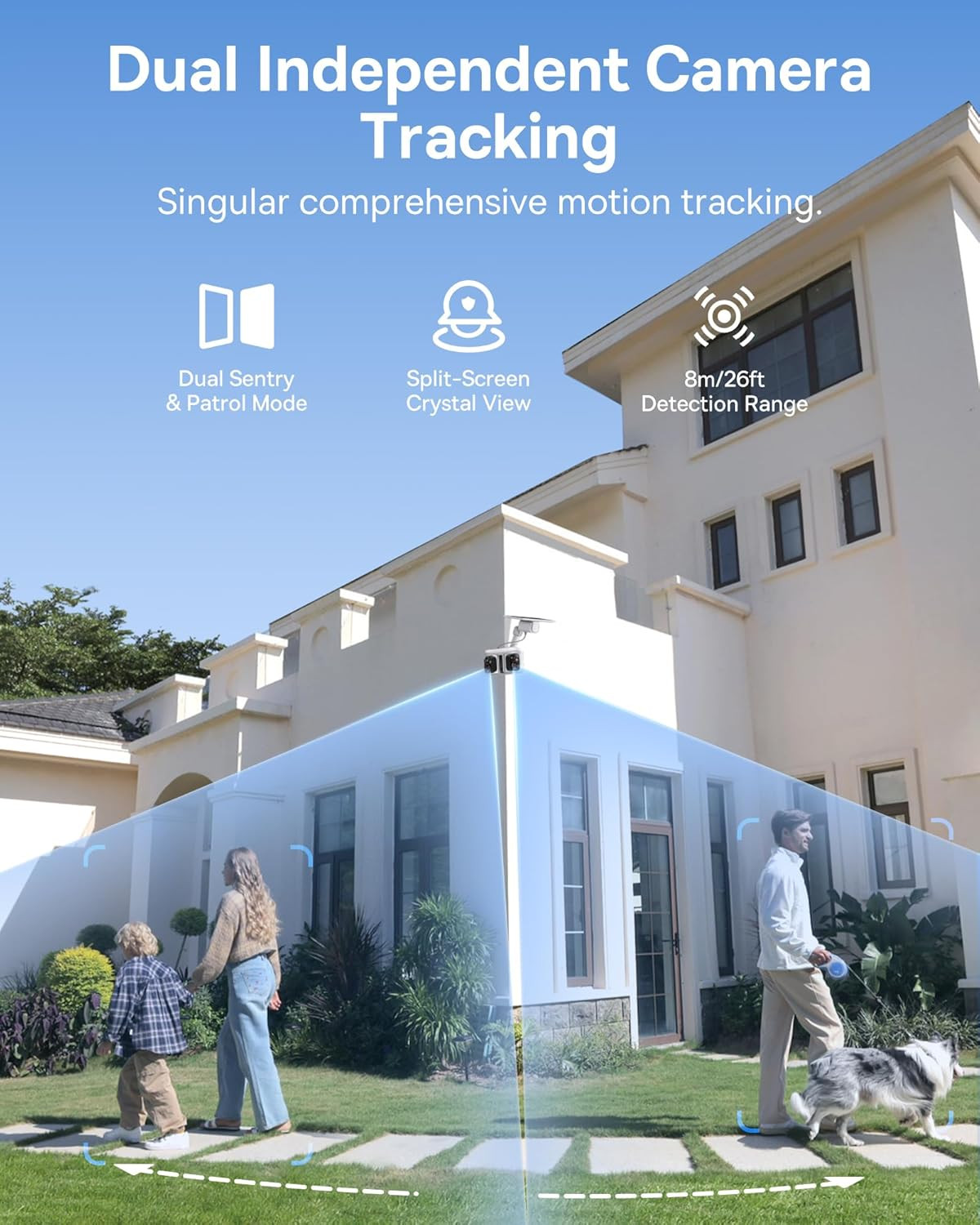 X1 Pro Dual-Tracking Solar Security Camera Outdoor Wireless, Dual 3K AI Cameras,