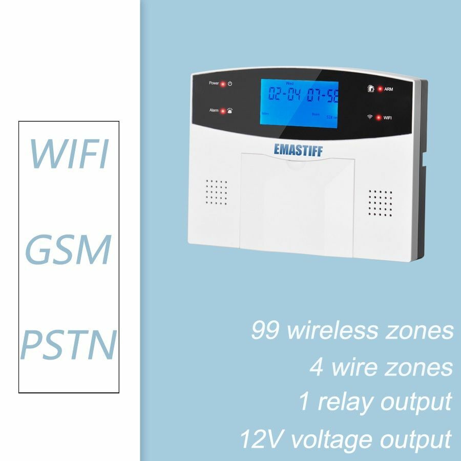IOS Android APP Control Wireless Home Security GSM Alarm System Two-Way Intercom