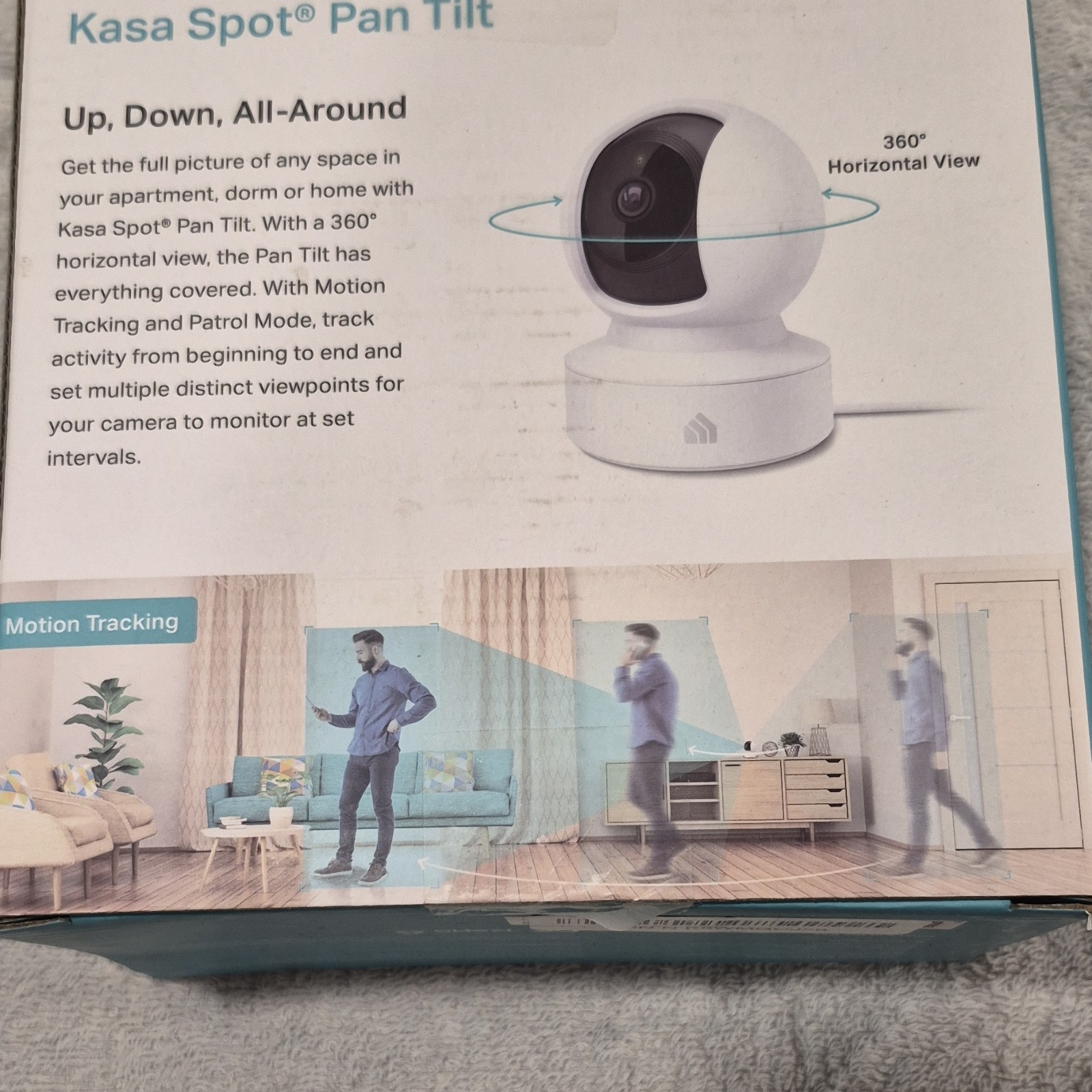 TP-LINK Kasa Spot 2K Pan/Tilt Wi-Fi Indoor Cam 24/7, Night Vision KC410S