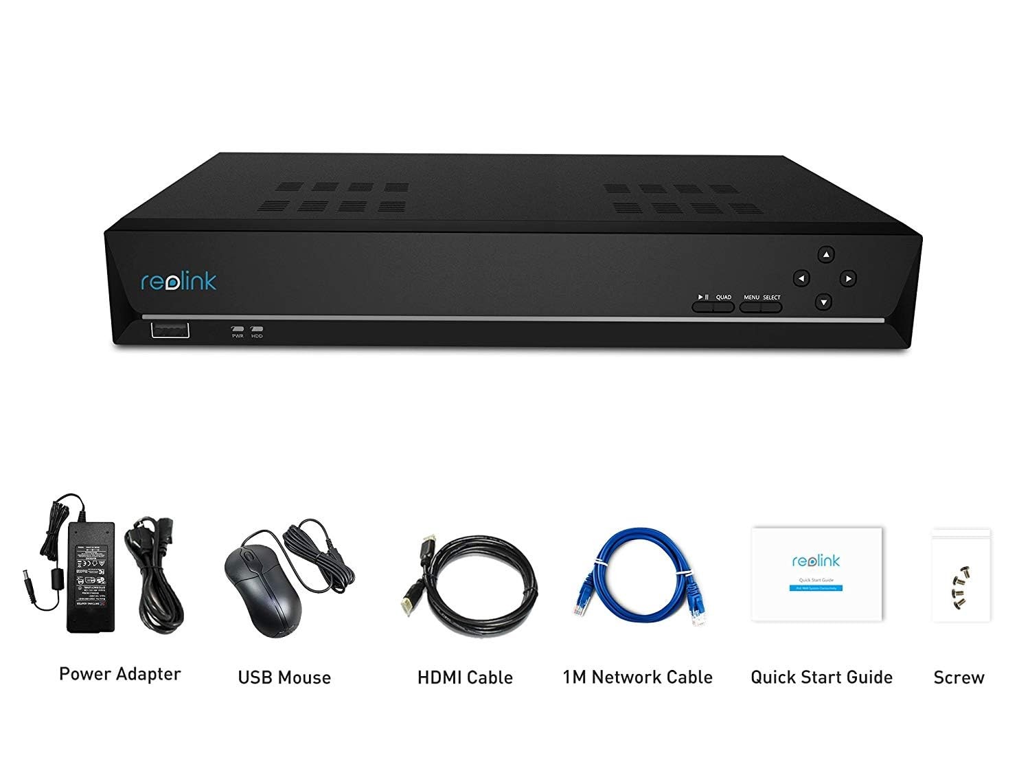 REOLINK 8CH Network Video Recorder for Home Security Camera 2TB, Black
