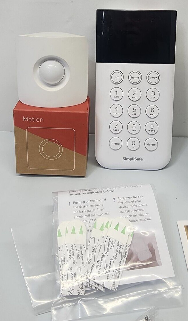 SimpliSafe Security System ~ SSKPS Keypad ~ SSBS3 Base Station ~ Motion Detector