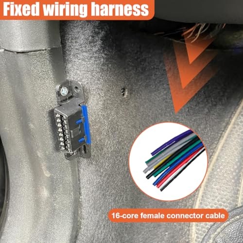 OBD2 J1962F Female to Open Pigtail Cable with Mount Bracket, 1FT/30CM 16PIN 1PC
