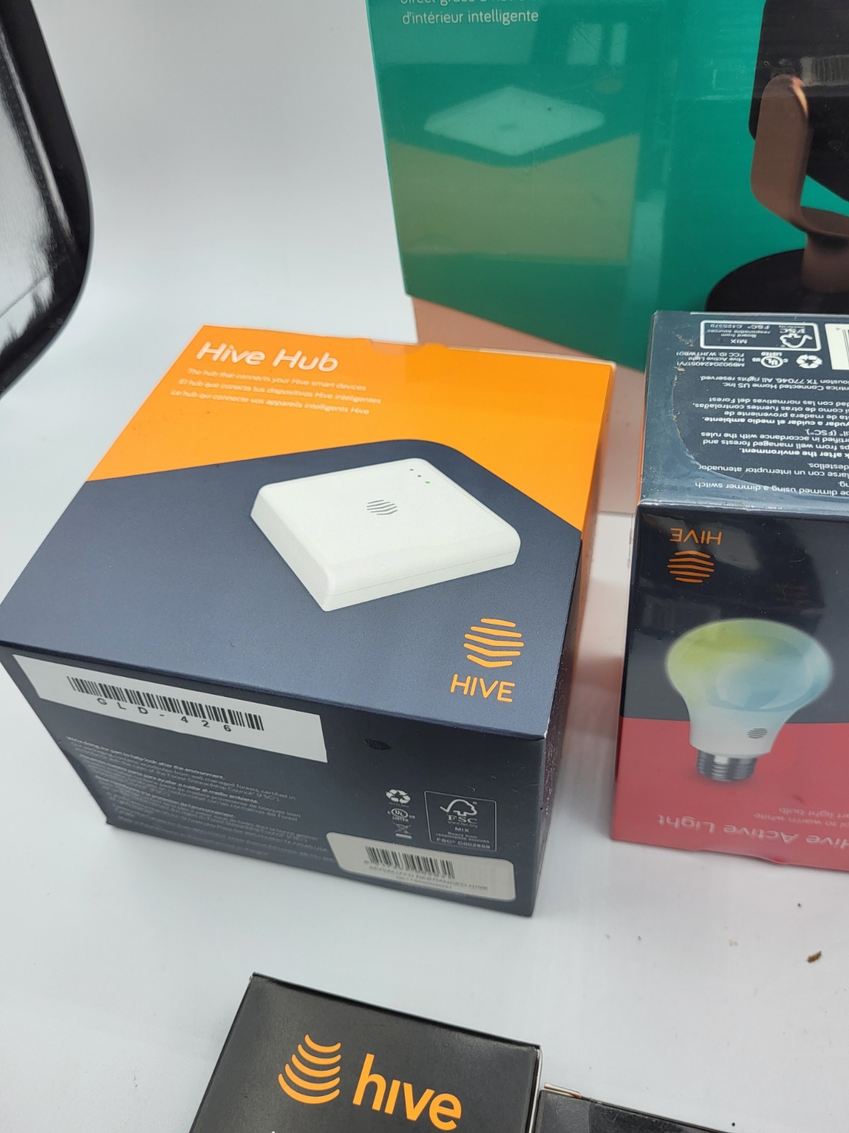 HIVE Security Home System lot Camera, Hub, 2 Window Sensors, 1 Plug, 1 Bulb New