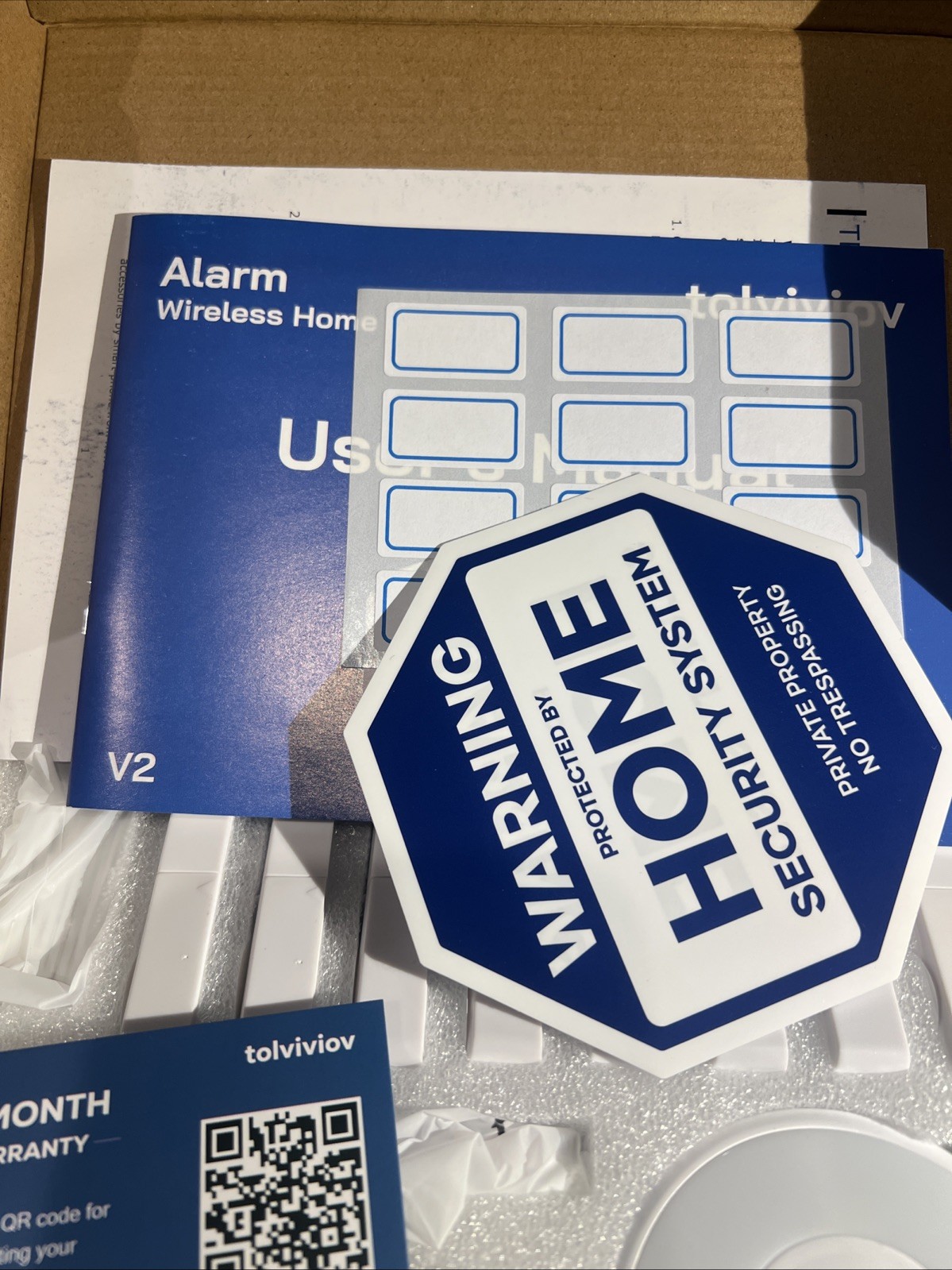 Tolviviov Home Alarm System 12 Piece Kit Google Home Amazon Echo