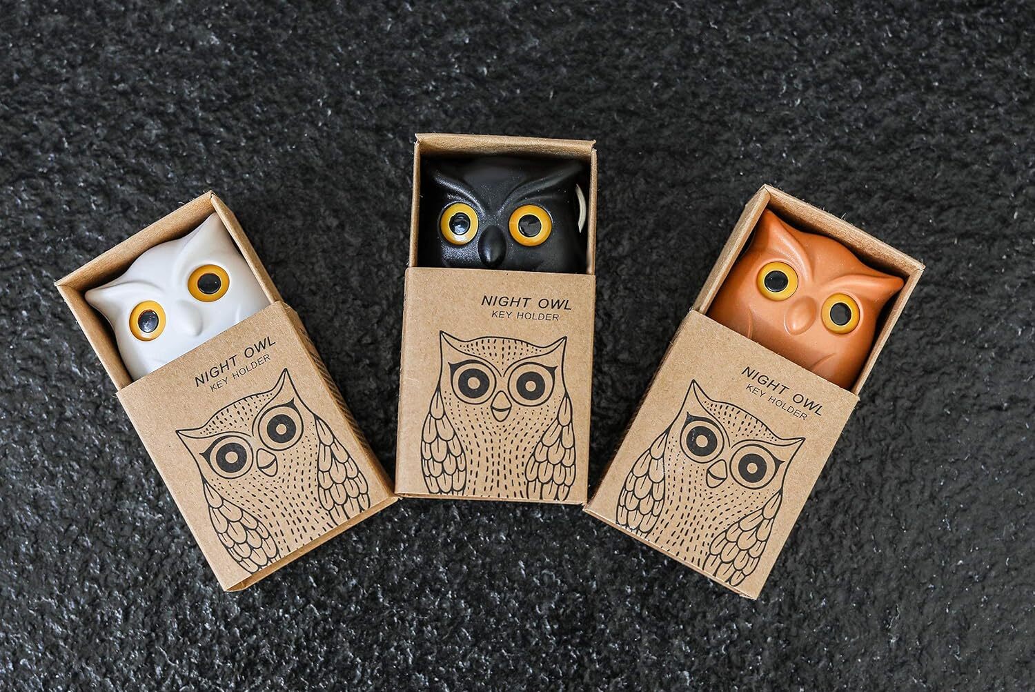 Owl Keying Holder Wall Mounted Owl Key Hooks with Wall Self-Adhesive Tape, Key H