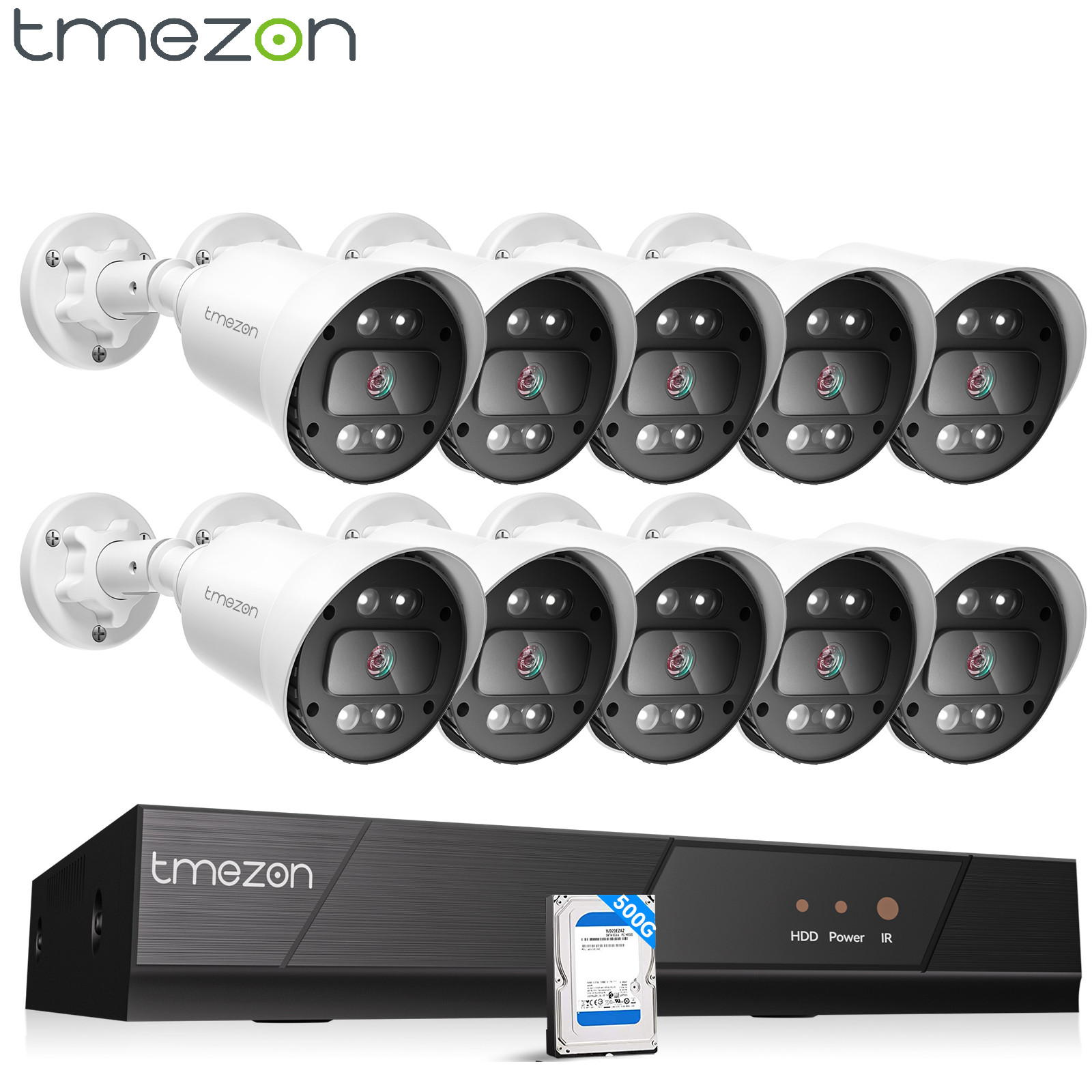 16CH 5MP DVR Home Camera System Color Night Vision IP66 Waterproof