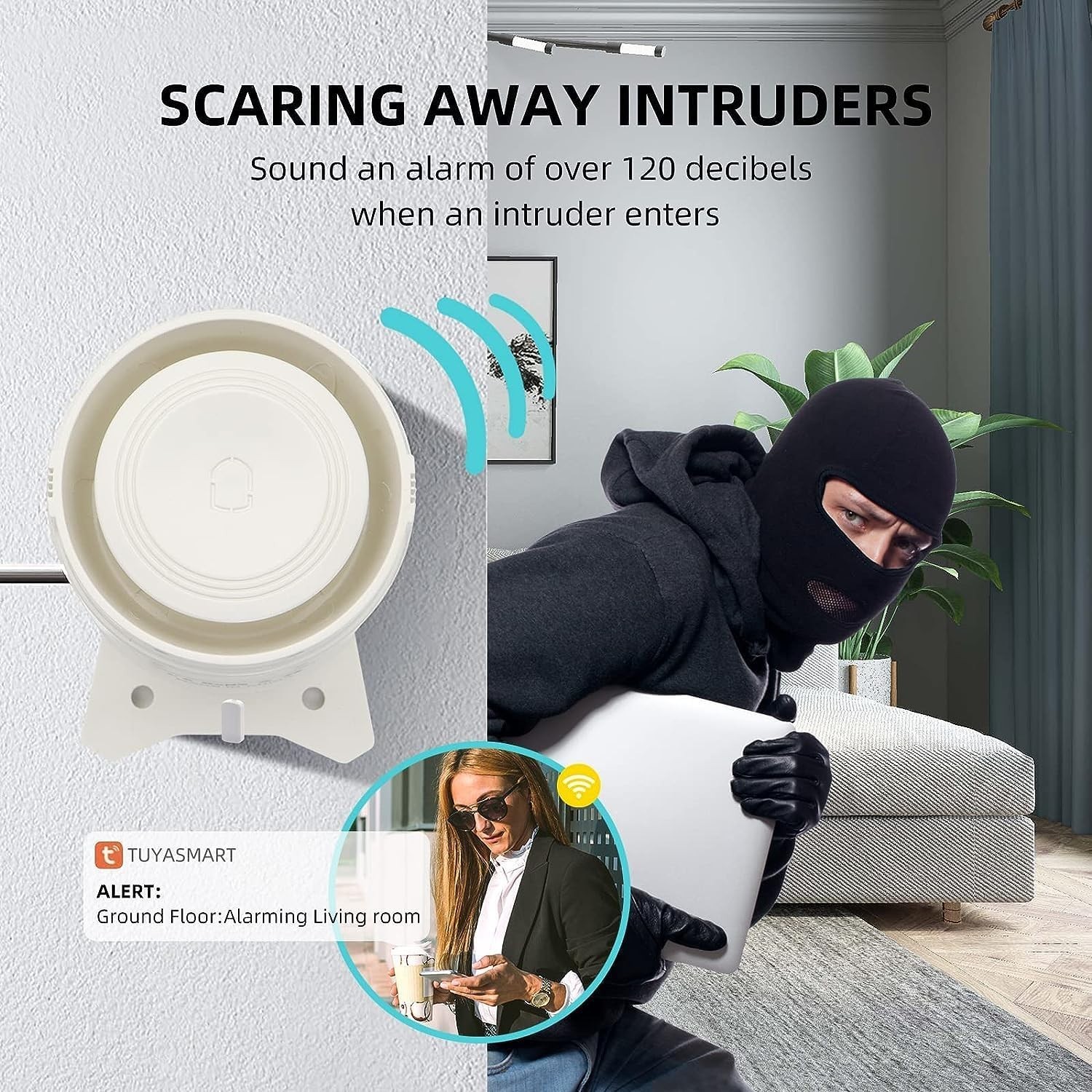 Wifi and 3/4G GSM Home Burglar Security Alarm System Auto Dial with Smart Life a