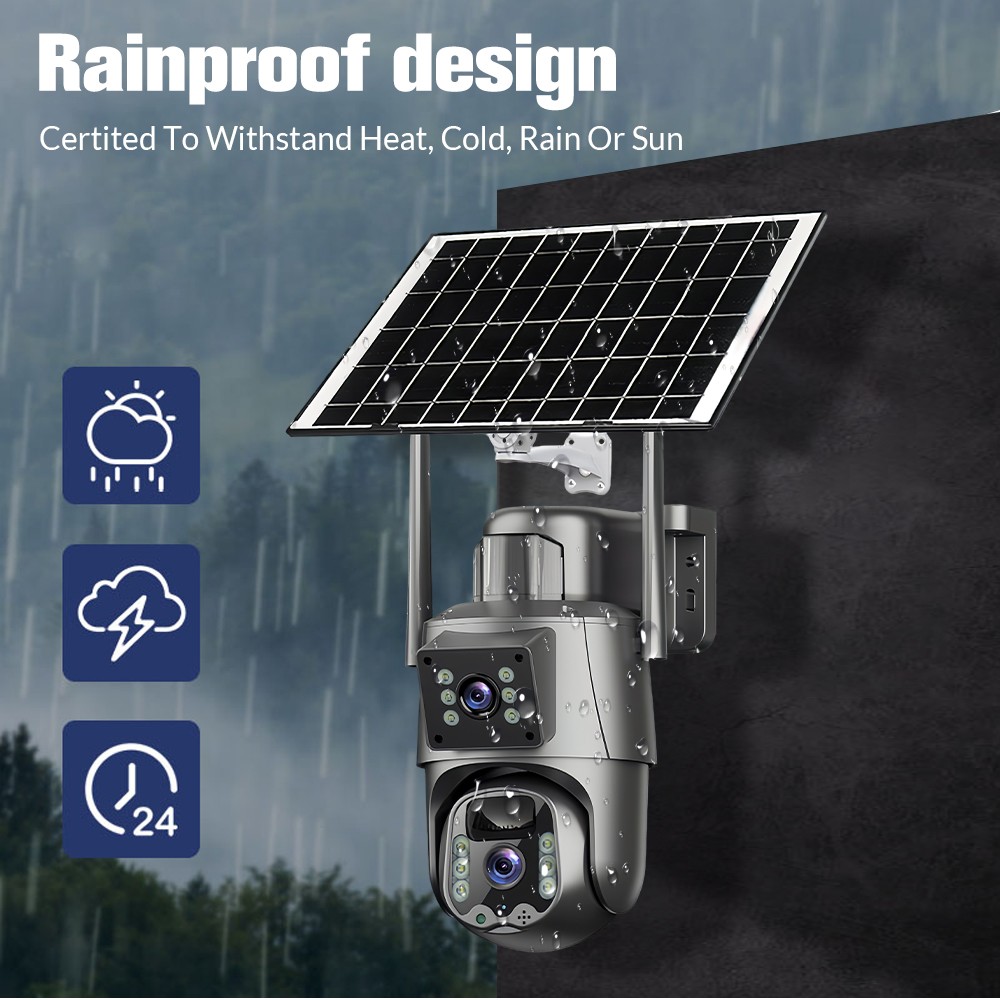 Camaras De Seguridad Para Exterior Solar WIFI Inalambrica Con Vision Nocturna HD