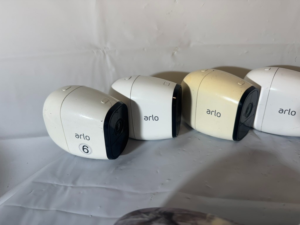 Seven (7x) Netgear Arlo Pro VMC4030 HD Wireless Cameras ONLY – No Batteries – 2A