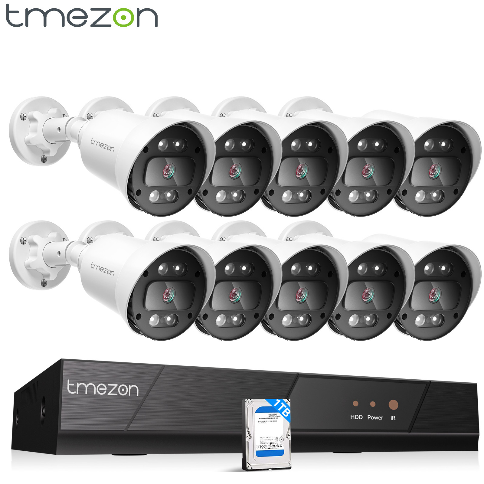 16CH 5MP DVR Home Camera System Color Night Vision IP66 Waterproof