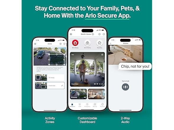 Arlo Essential 2K Camera White Wired Plug-In Outdoor WiFi + Spotlight 6Mo Plan