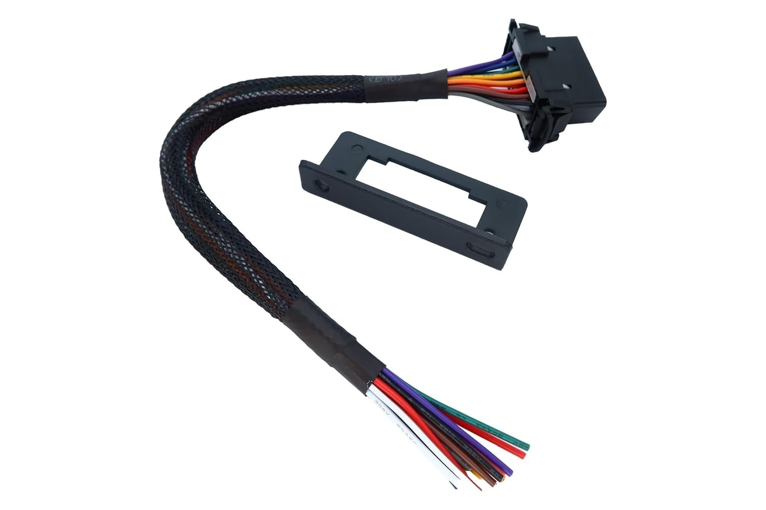 J1962 Female to Open Pigtail Cable Bracket OBDii Port Replacement Cable 1ft/30cm