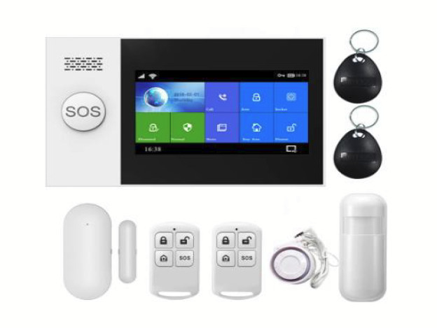 T54 WiFi+US/EU 4G Tuya APP Wireless Home Security Alarm System+Strobe Light+RFID