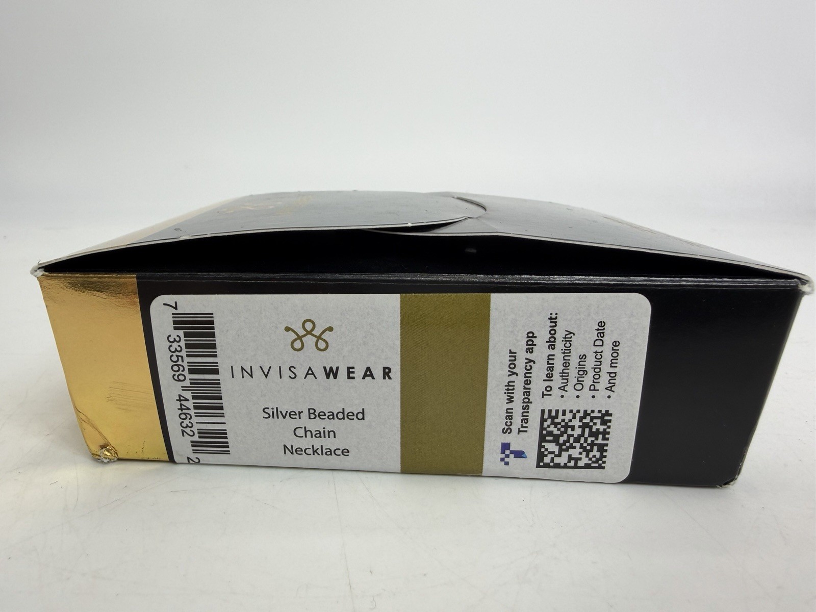 Invisawear Smart Jewelry Personal Safety Device Beaded Silver Chain Necklace New