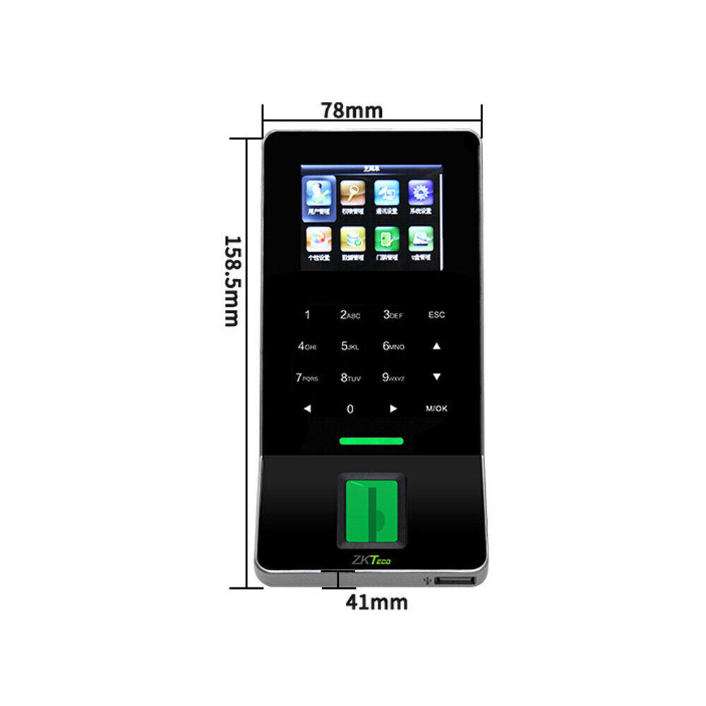 ZKSoftware F28 Fingerprint Time Clock And Access Controller System With TCP/IP