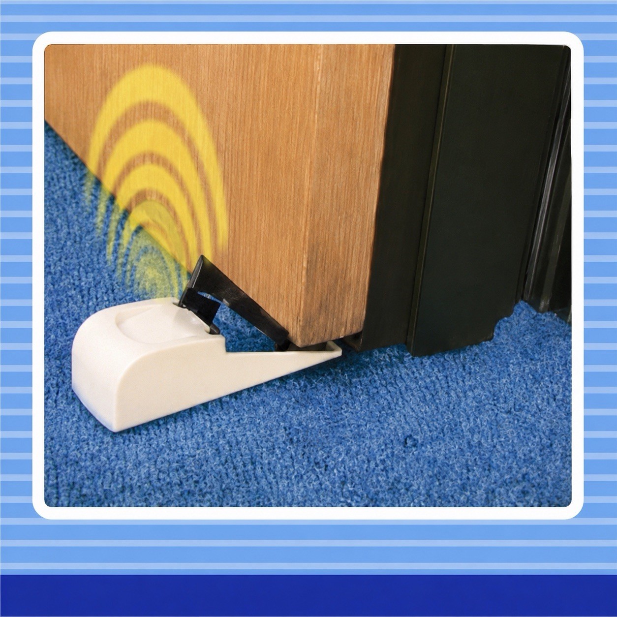 LOT OF 3 120dB Anti-theft Burglar Stop Security Wedge Shaped Door Stop Alarm