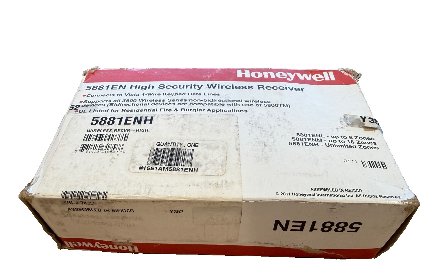 Honeywell 5881ENH High Security Wireless Receiver 5881EN