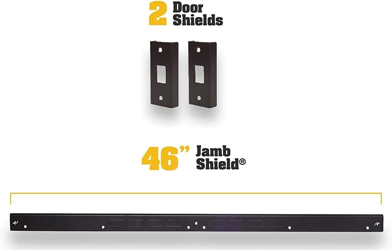 Door Armor Mini – 3-Piece Door Security Kit, , Door Kick-in Prevention Guaran…