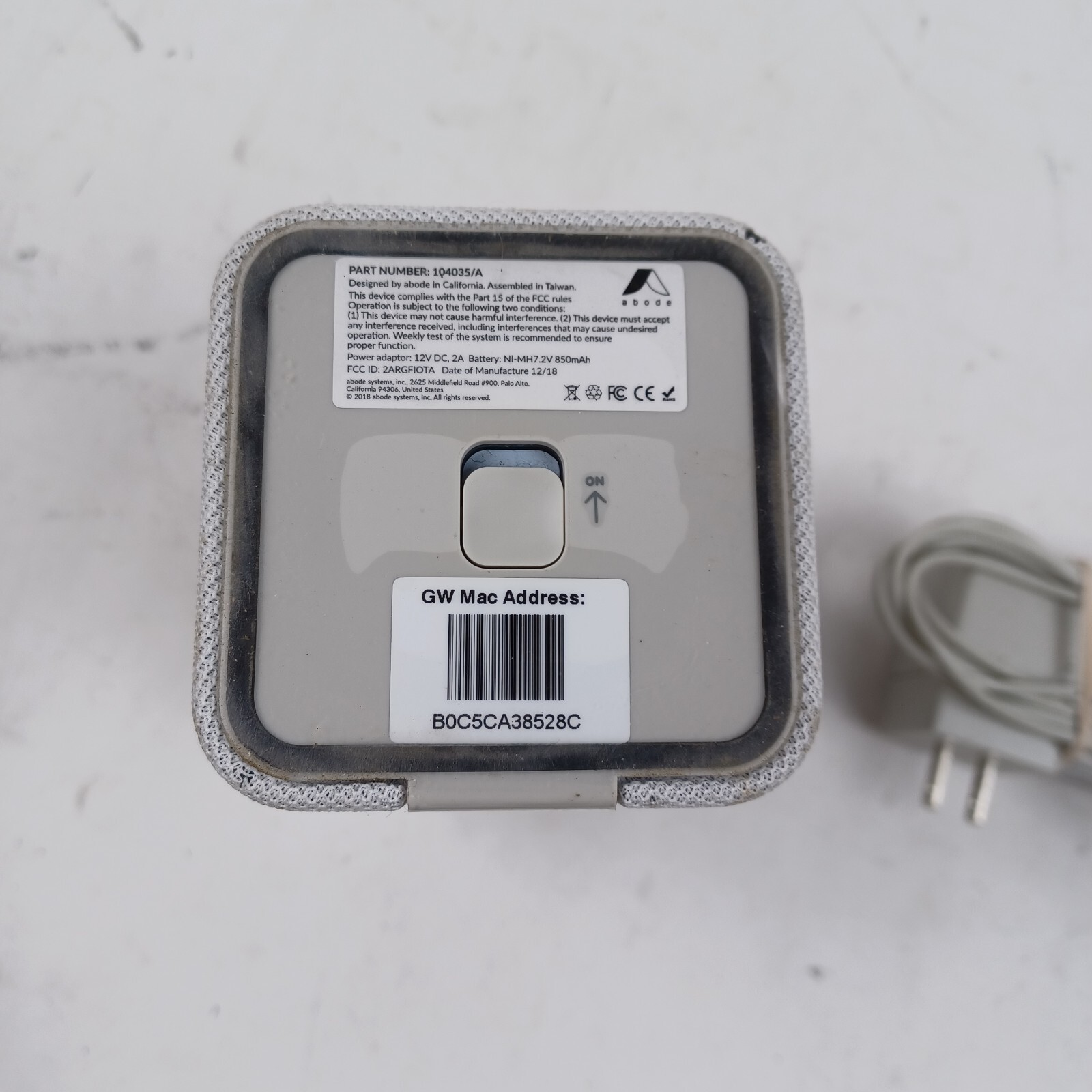 Abode Iota Replacement camera and power supply