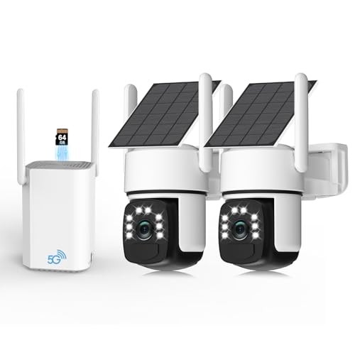 Solar Security Cameras Wireless Outdoor,2 Cam-Kit,Solar-Powered,No 2-Cam-Kit