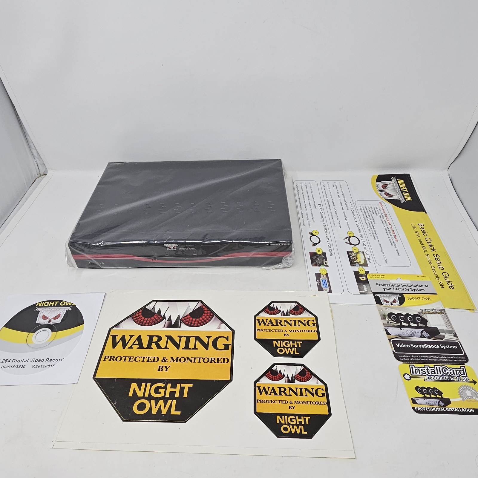 Night Owl 8 Channel DVR Video Security System W/500GB Hard Drive & 4 Cameras NEW