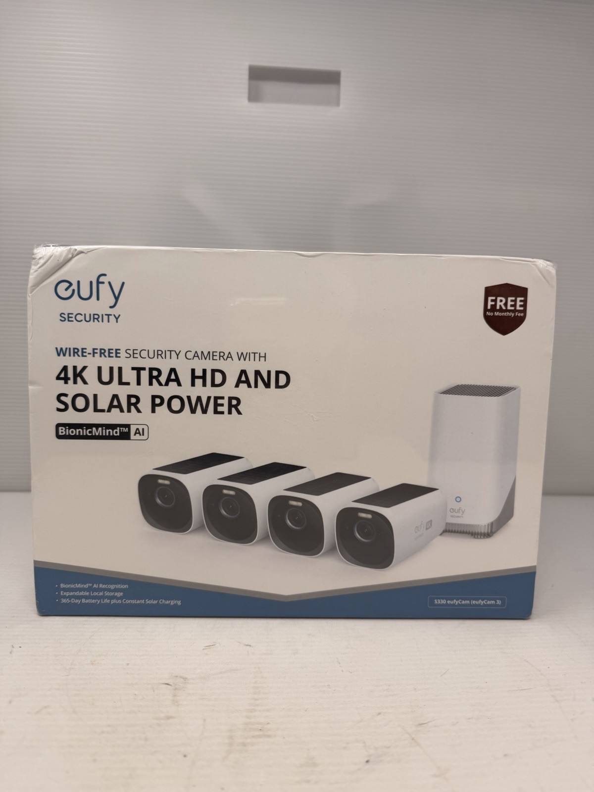 Eufy Security S330 EufyCam 3 4K 4x Wireless Outdoor Solar Camera + HomeBase
