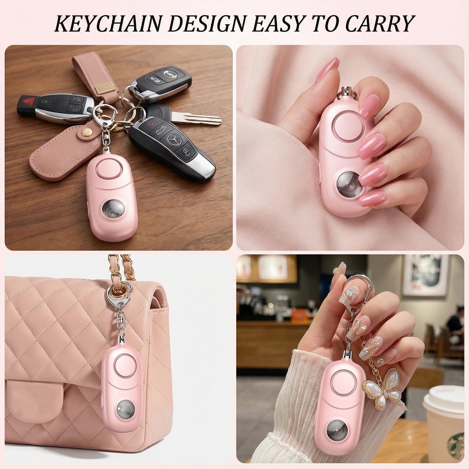 Personal Alarm for Women Keychain Alarm: 135dB Emergency Keychain Siren with …