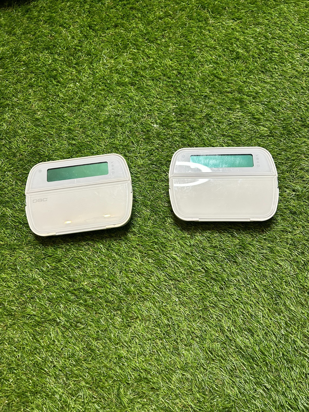 Lot of 2 DSC WT5500-433 LCD Alarm Keypads Wireless White No Battery Covers