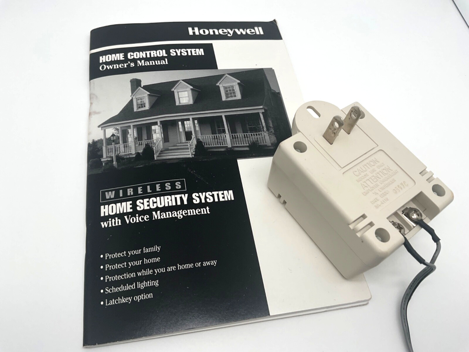 Honeywell X10 Wireless Home Security System Main Module w/ AC Adapter