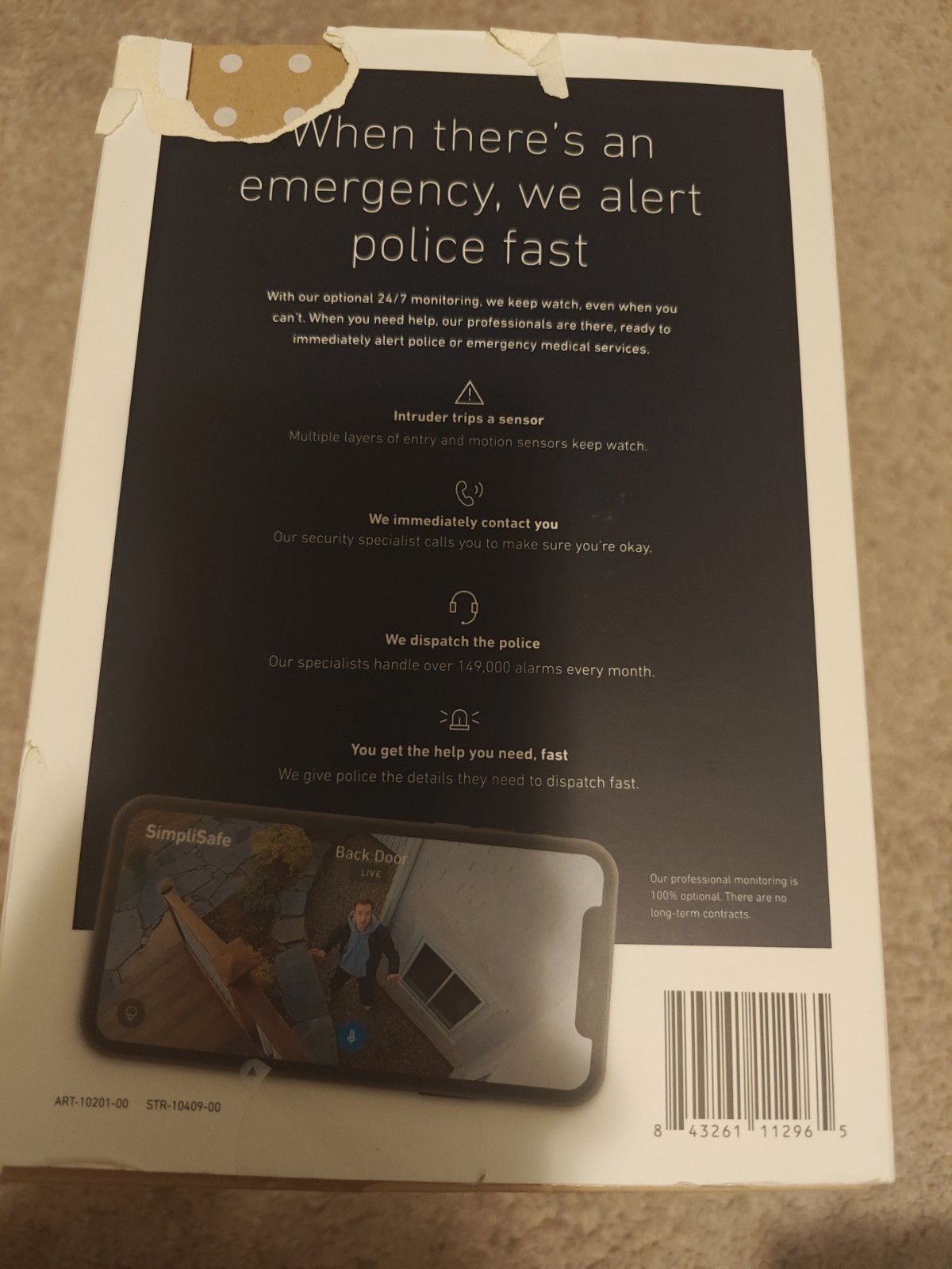 SimpliSafe Home Security System with Outdoor Camera See Description