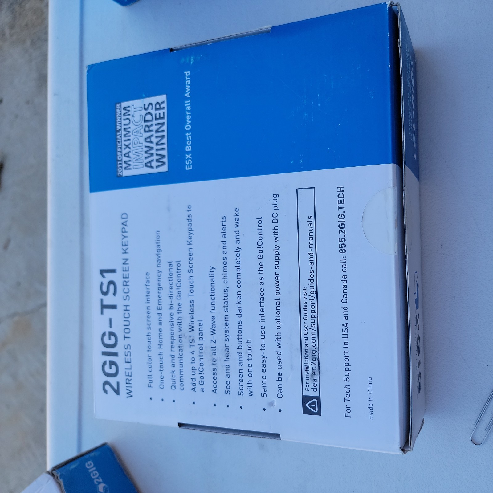 Wireless Security Control Panel 2Gig 2GIG-TS1-E (New)