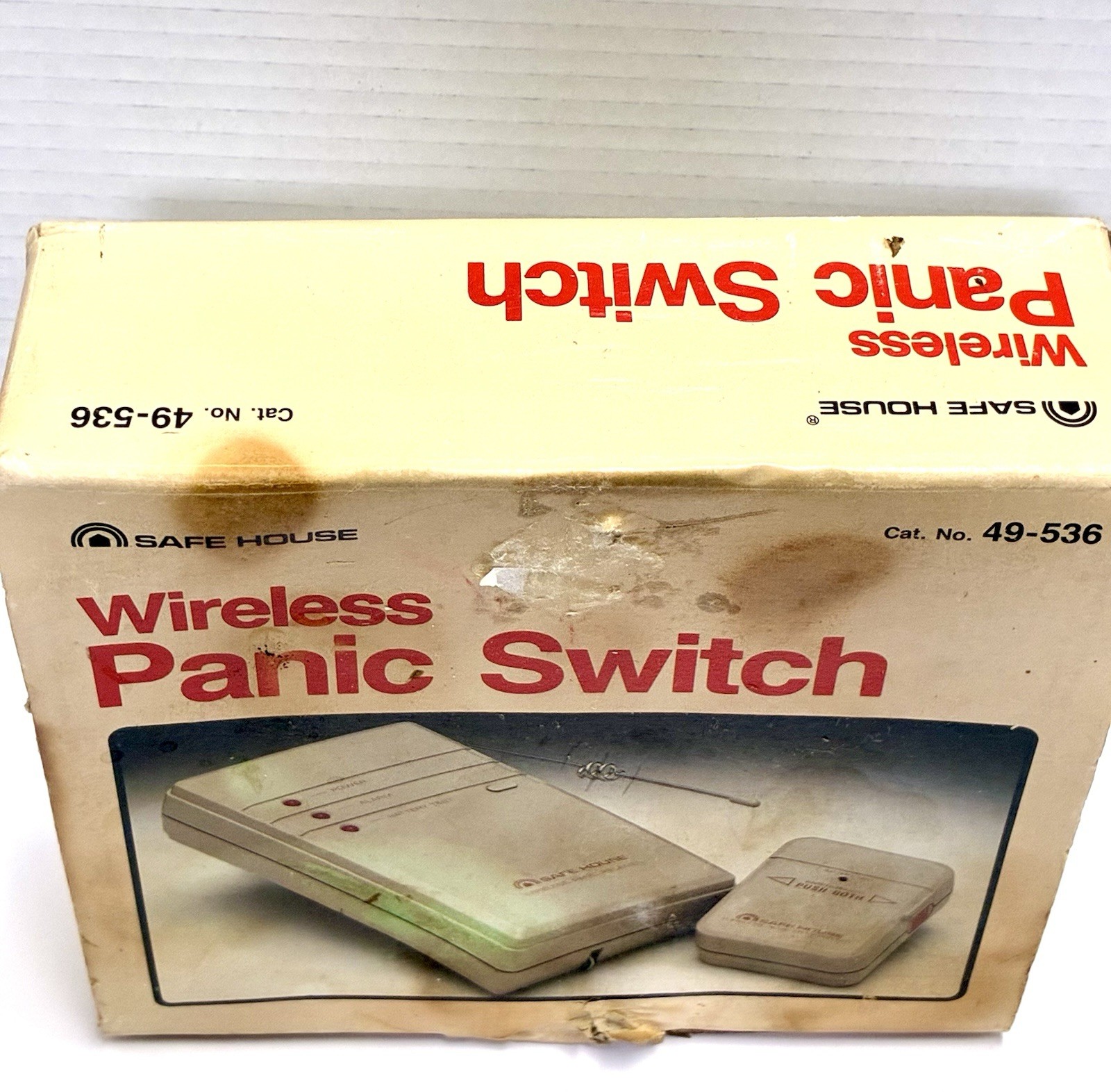Vintage Safe House Radio Shack Wireless Panic Switch 49-536 New Old Stock Open
