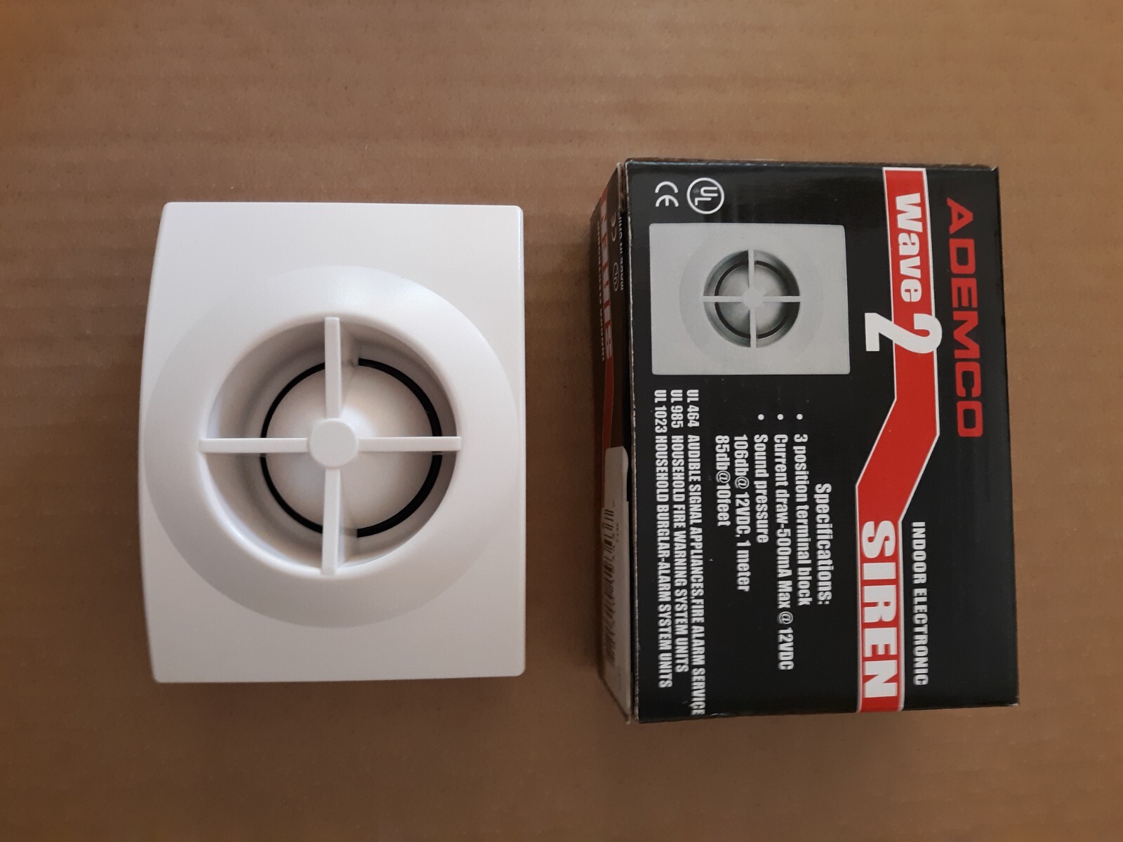 Ademco WAVE 2 Two-Tone Siren Beige / White 106 db., 12VDC, 500mA (3 Pack)