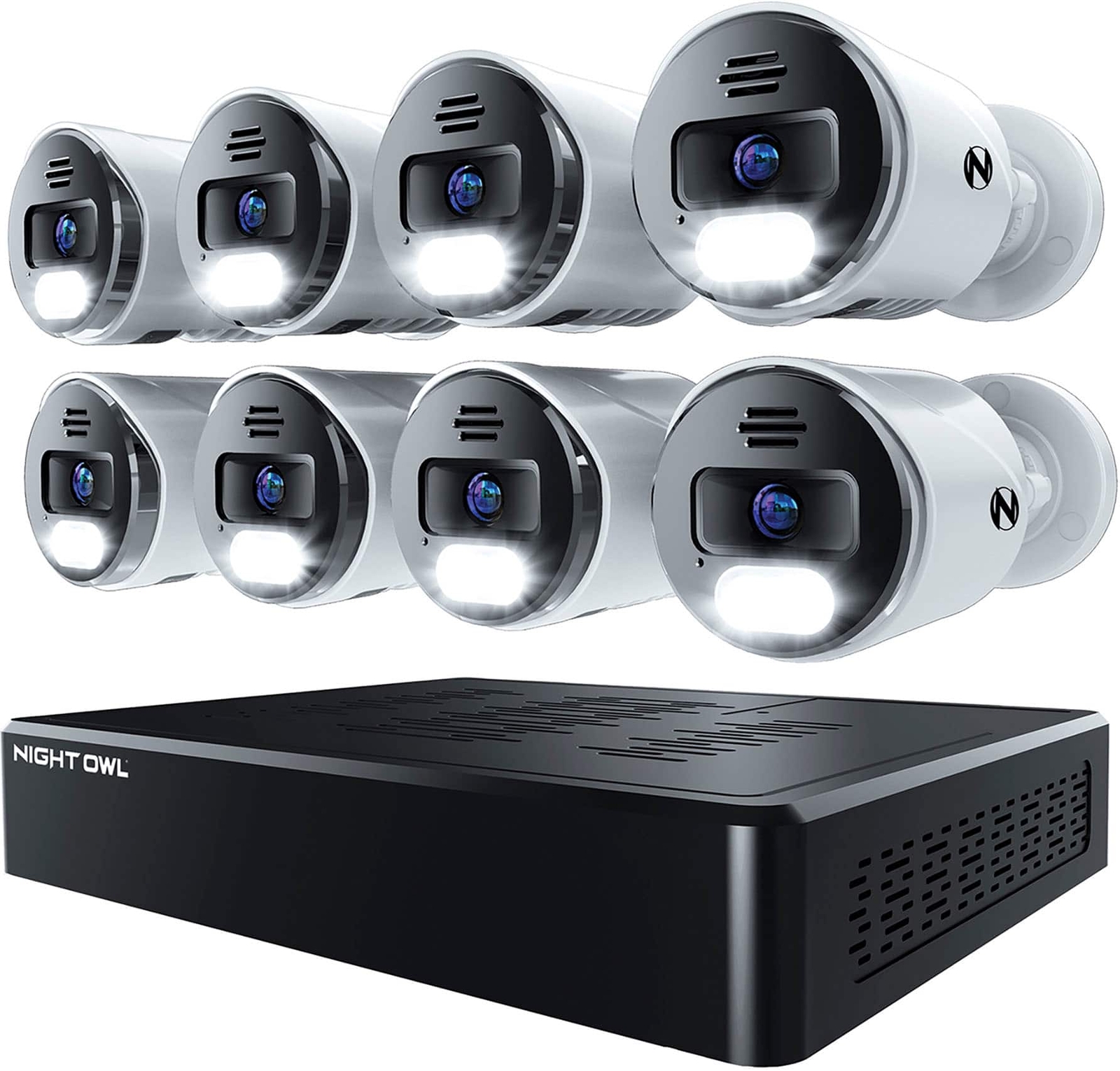 Night Owl – 12-Channel, 8-Camera Indoor/Outdoor Wired IP 4K 2TB NVR Security …