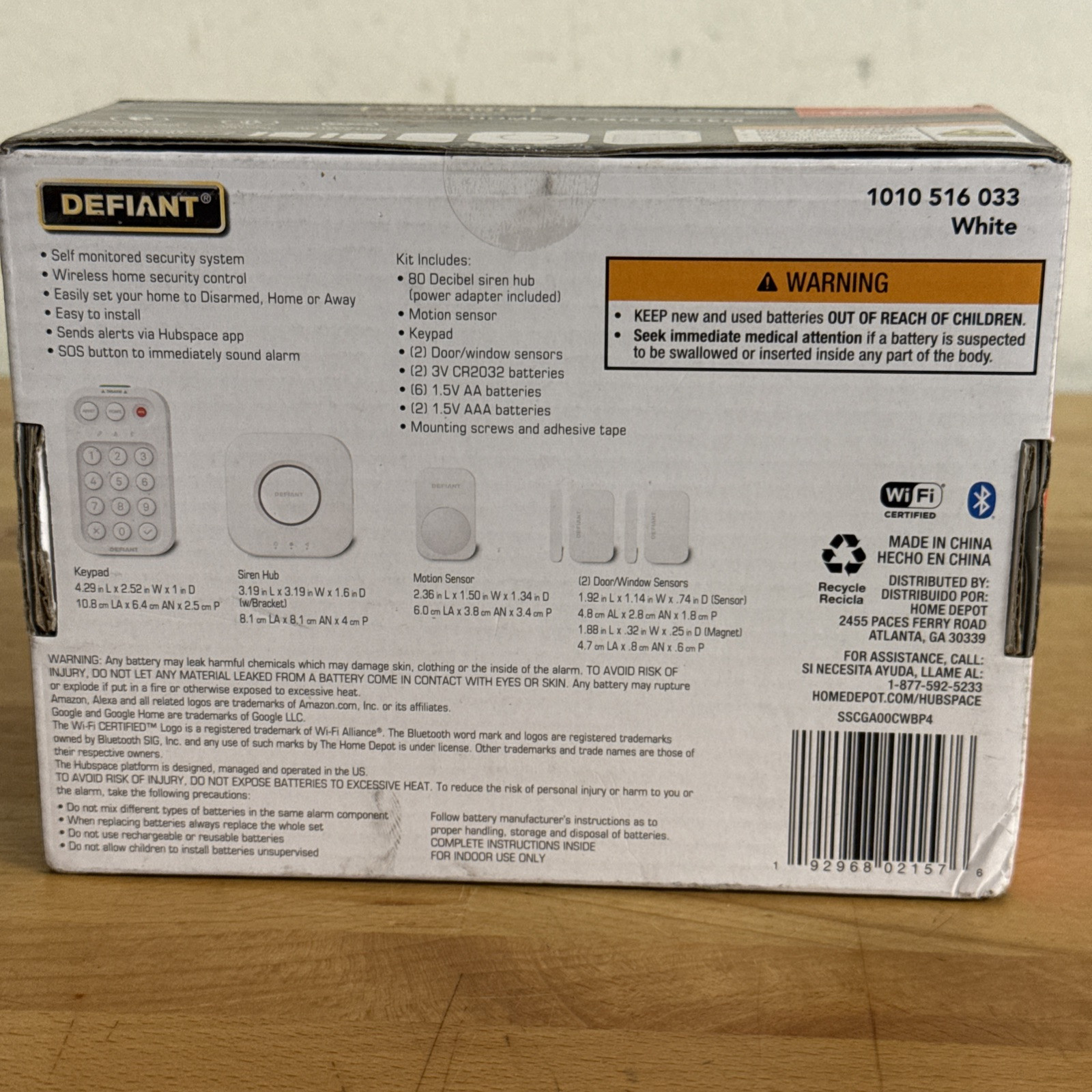 Defiant Smart Home Alarm System with WiFi and Bluetooth, Powered by Hubspace