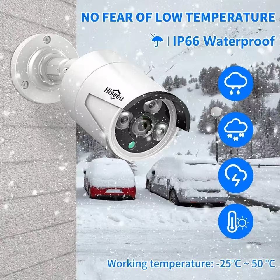 5MP IP Camera System Kit NVR PoE Outdoor Security CCTV Face Detect H.265+8 Cams