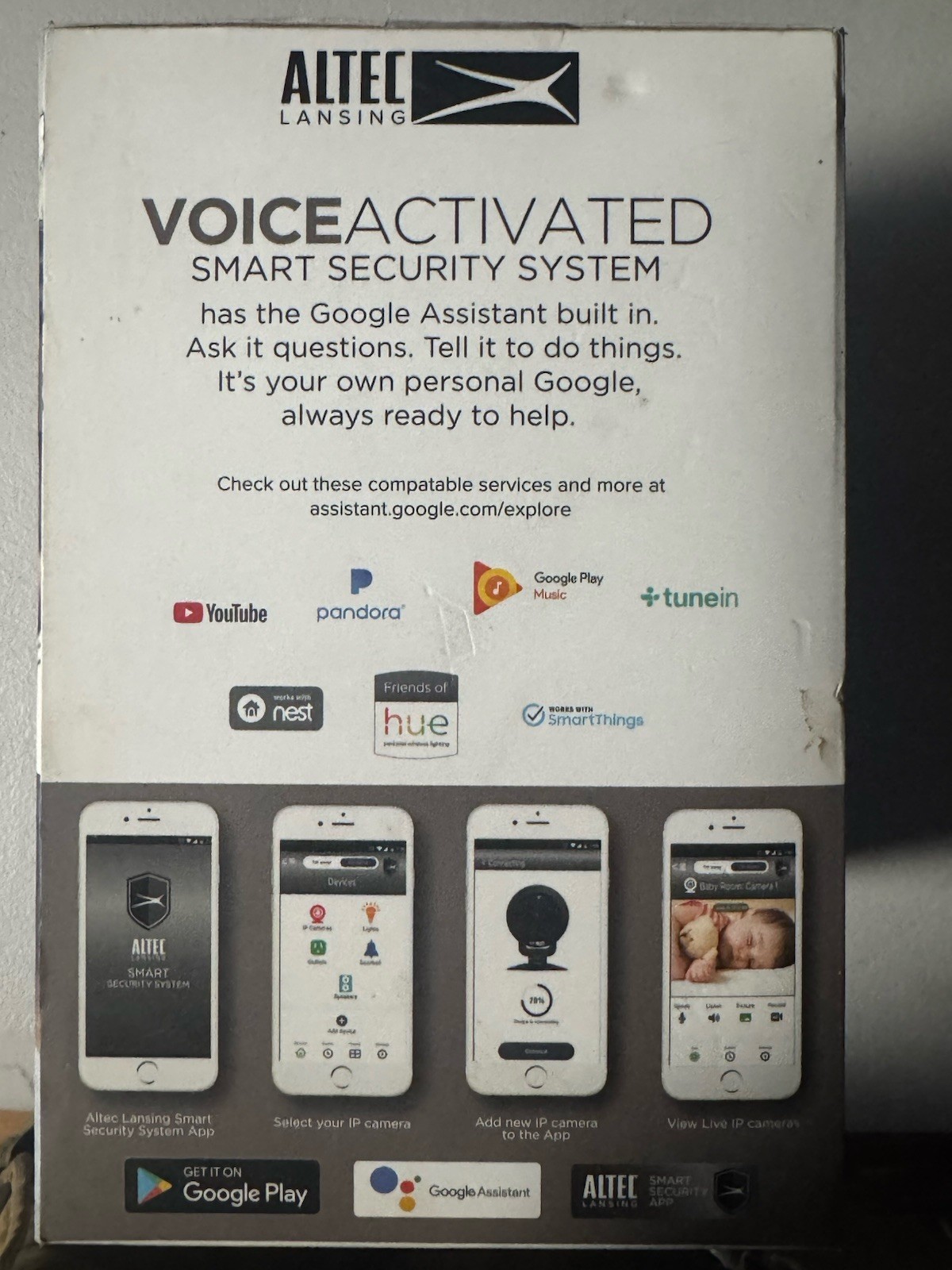 New Altec Lansing Smart Security System – Wi-Fi Camera & Speaker Voice Activated