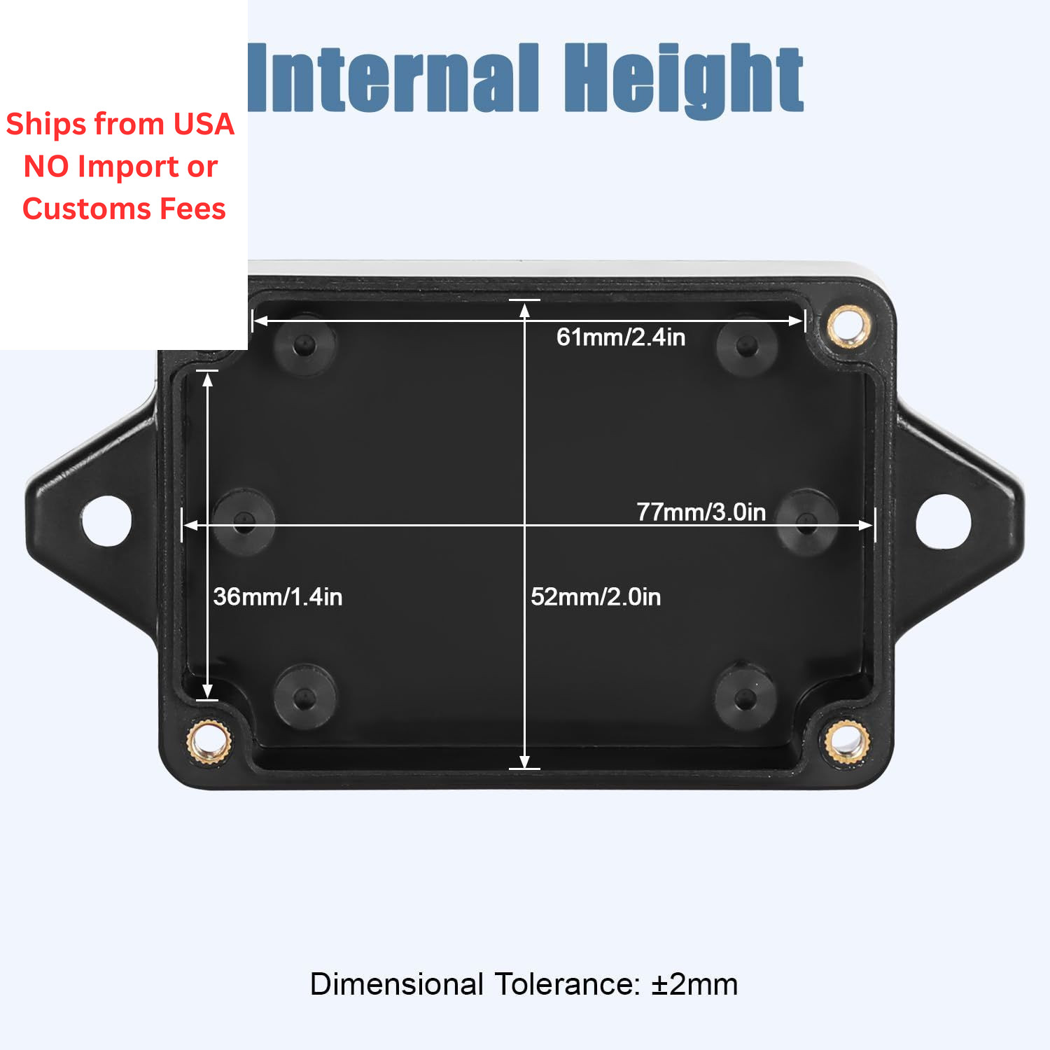 LMioEtool Junction Box with Clear Cover IP65 3.2″x 2.2″x 1.3″, 2 packs