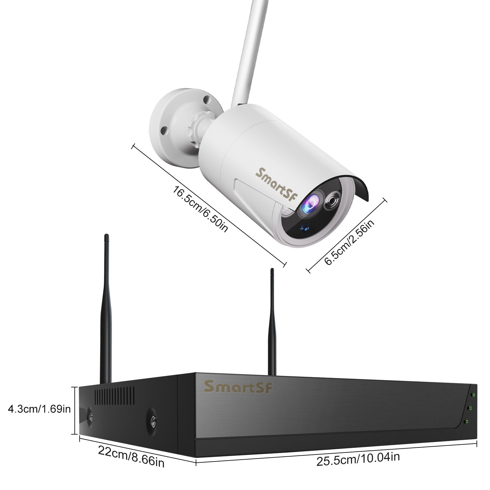 Wireless Security Camera System 5MP 10CH NVR Audio Human Detection Camera System
