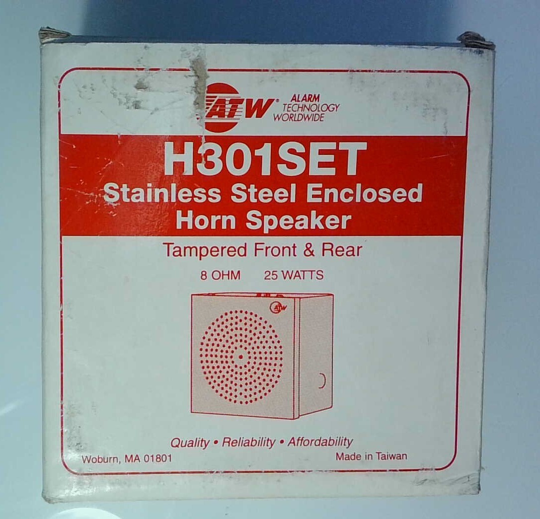 Alarm Technology Worldwide H301SET Stainless Steel Enclosed Horn Speaker