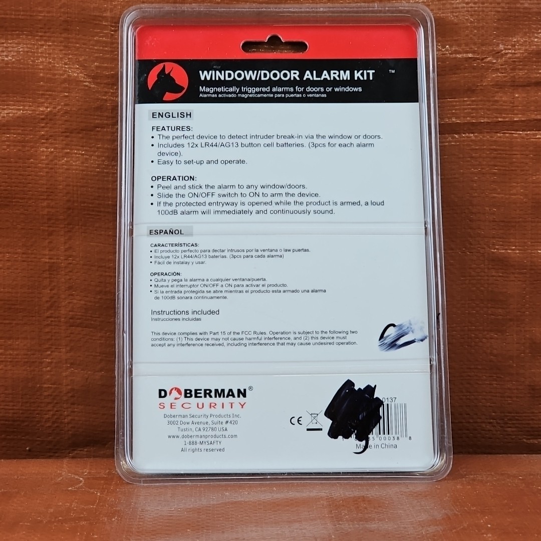 4 pack – Doberman Security Window / Door Alarm Kit Magnetically Triggered Alarm