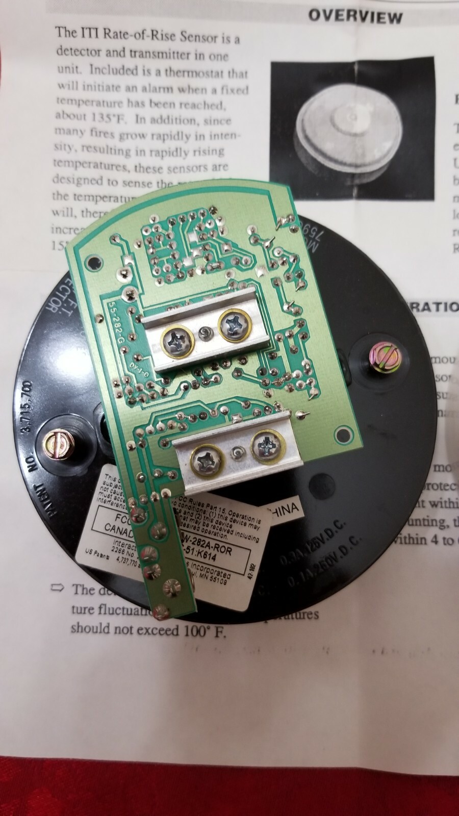 GE Security ITI 60-137-319.5 SX-V Rate of Rise 135 Degree Heat Detector NEW!