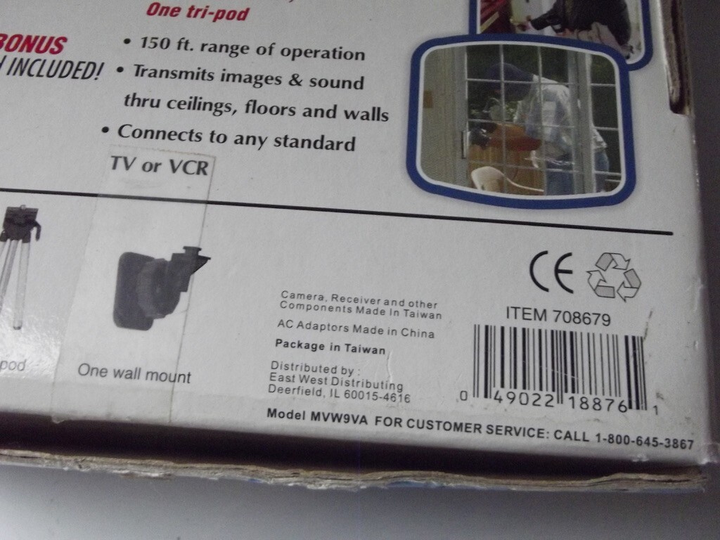 TDE Systems Family Monitoring System 2.4 GHZ Color Video System Untested