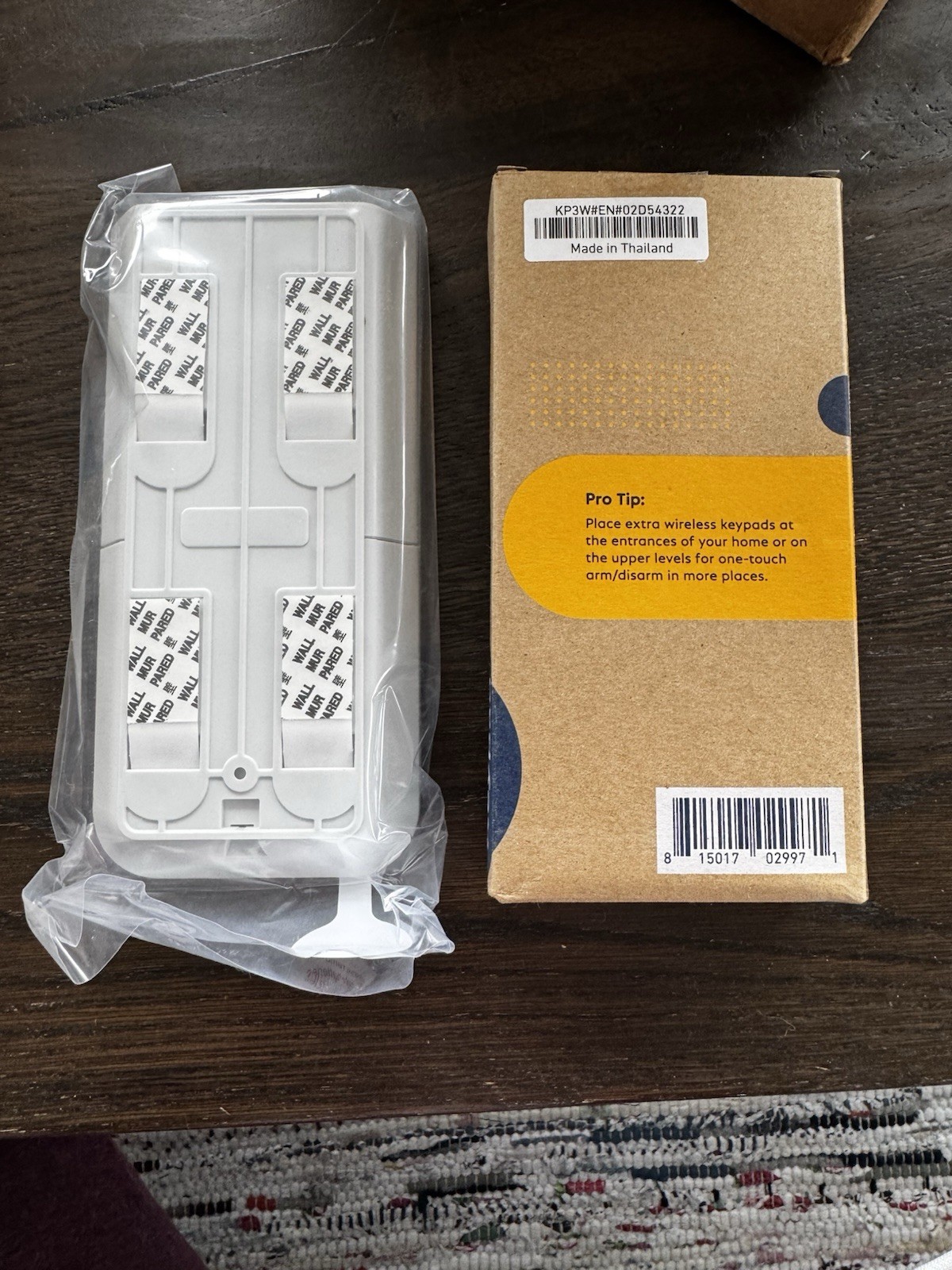 SimpliSafe Wireless Keypad Model KP3W WhiteNEW Open Box w/Mounting Hardware