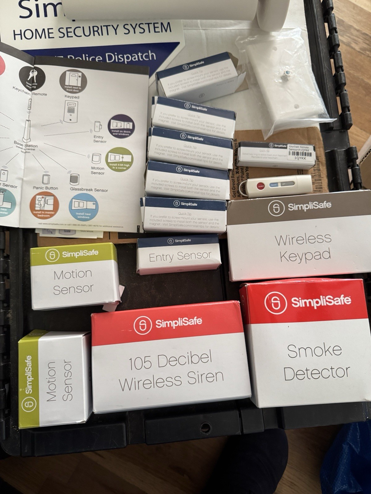 SimpliSafe Wireless Home Security Alarm basic components bundle