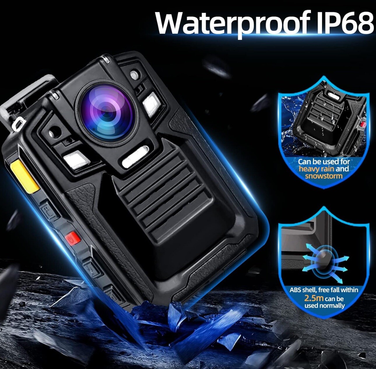 CAMMHD Body Worn Camera HD video, HD pictures, Night Vision, Auto Zoom