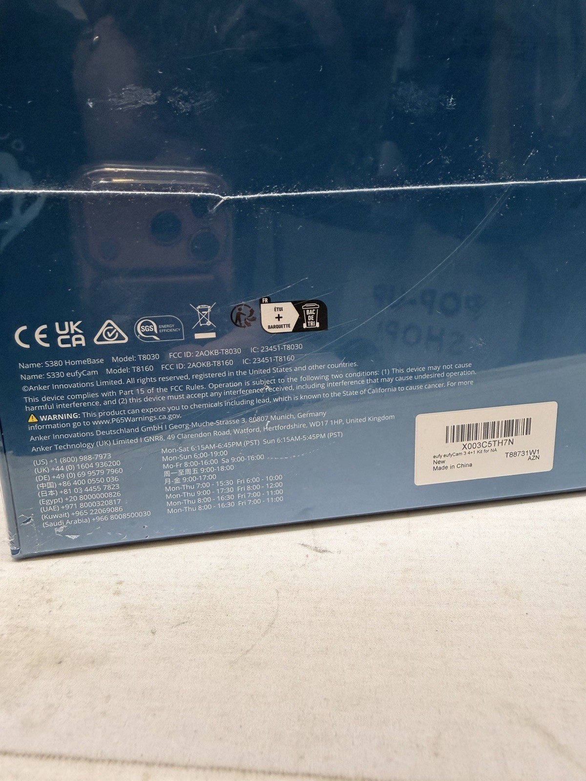 Eufy Security S330 EufyCam 3 4K 4x Wireless Outdoor Solar Camera + HomeBase