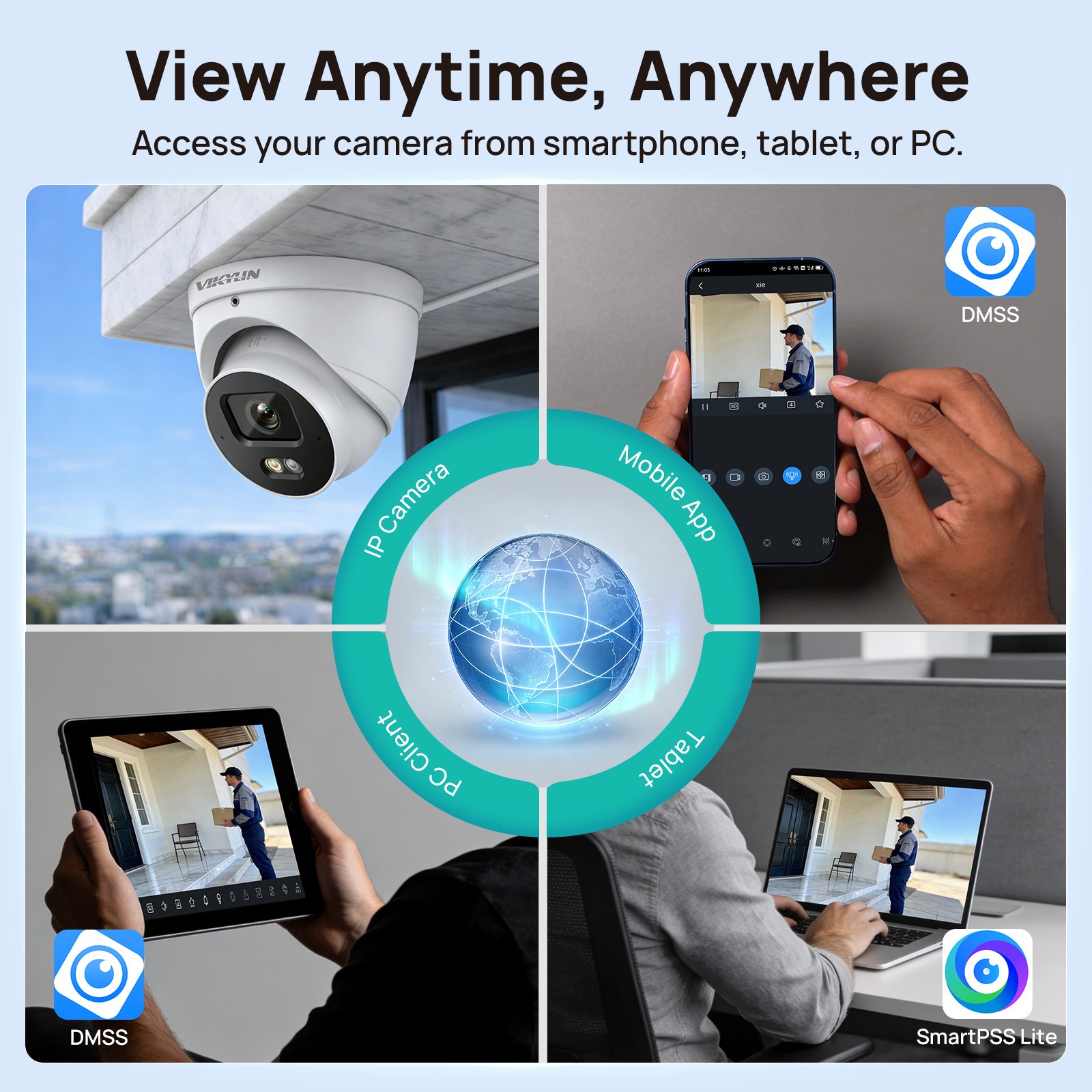 VIKYLIN SmartFind 8POE 16CH NVR System MIC 24H Color 4MP Security Camera MD Lot