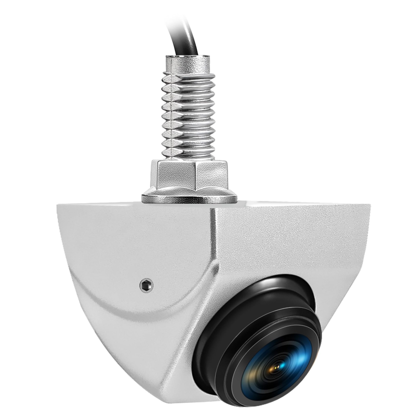 Backup Camera with Switchable Front View – 1080P Metal AHD, 170° Wide Silver